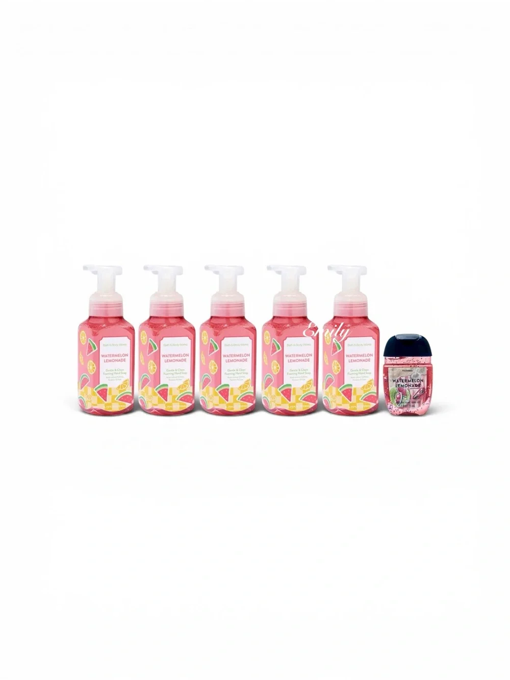 5X Bath & Body Works WATERMELON LEMONADE foaming hand soap 8.75 fl oz set bundle